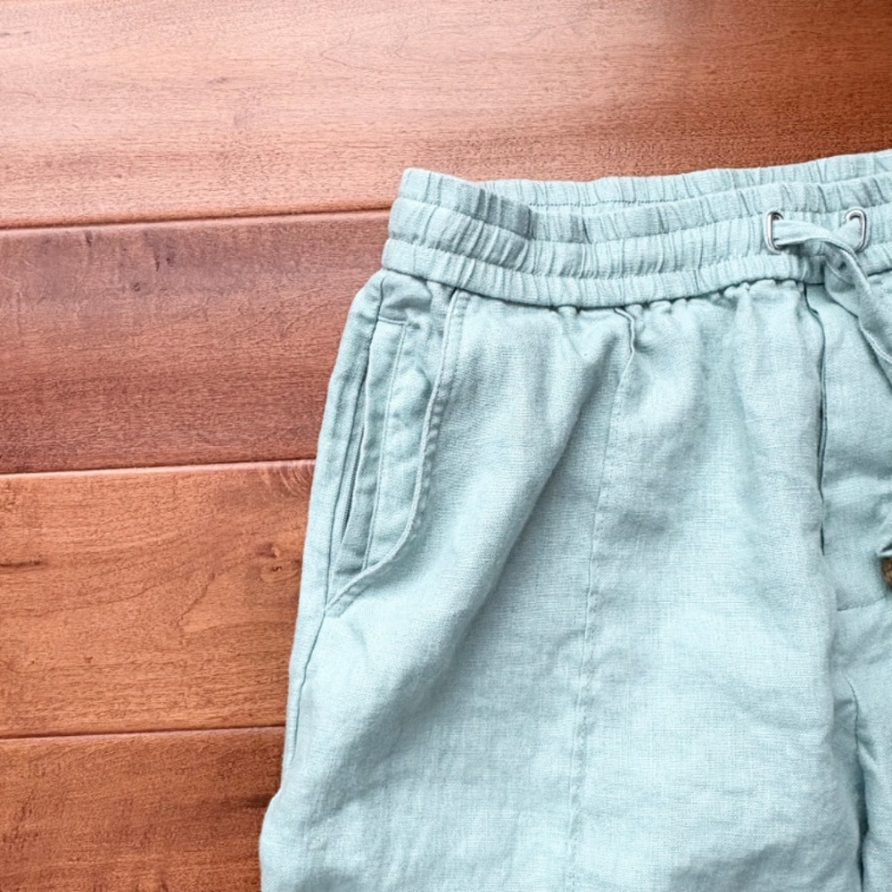 TOMBOLO Easy-Going‎ Pants (Hazy Blue  Linen) Womens XL Wide leg - Picture 10 of 15